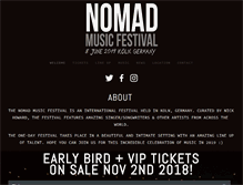 Tablet Screenshot of nomadmusicfestival.com